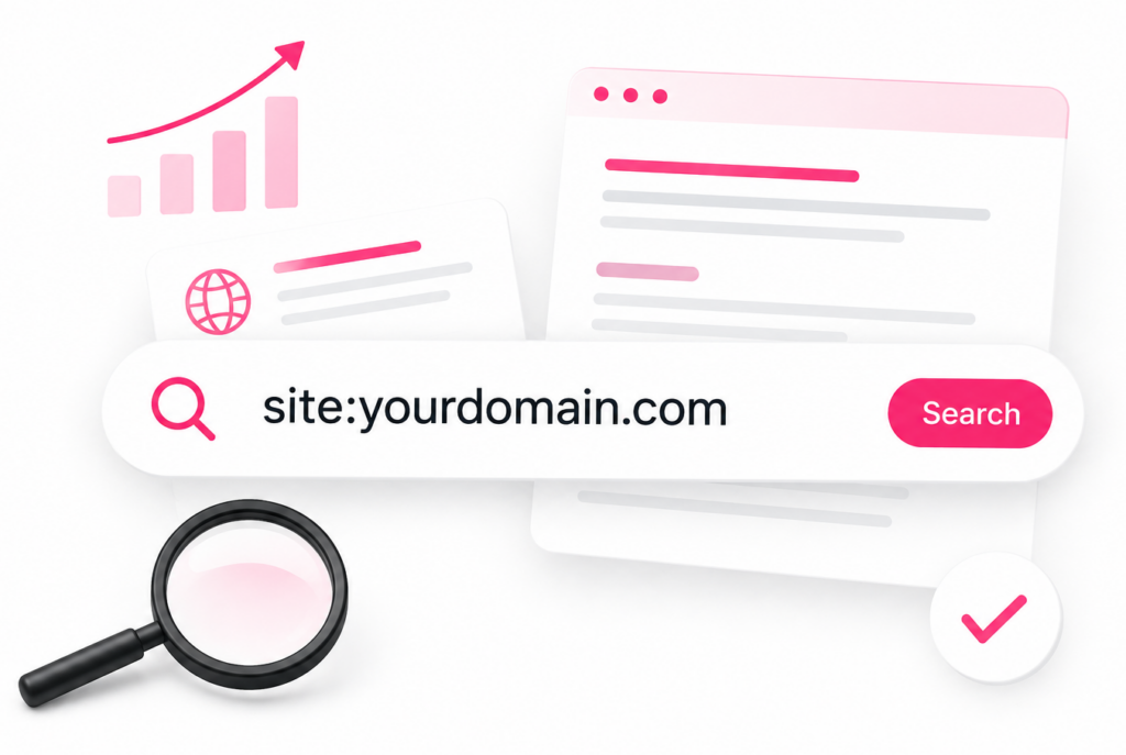 SEO performance dashboard showing organic traffic, keyword rankings, conversions, crawl status and 404 errors after a website redesign
