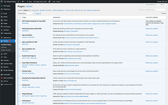 Editable WordPress dashboard for PSD conversion project