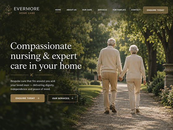 Nursing Home Website Mockup