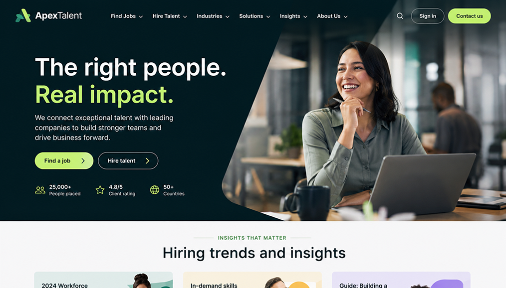 Talent Agency Web Design